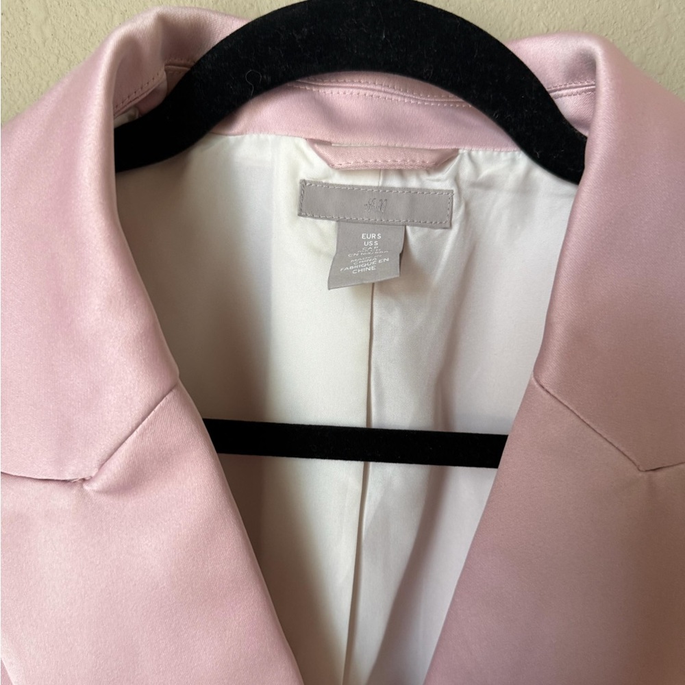 H&M Satin Pink Women's Blazer - Picture 6 of 7